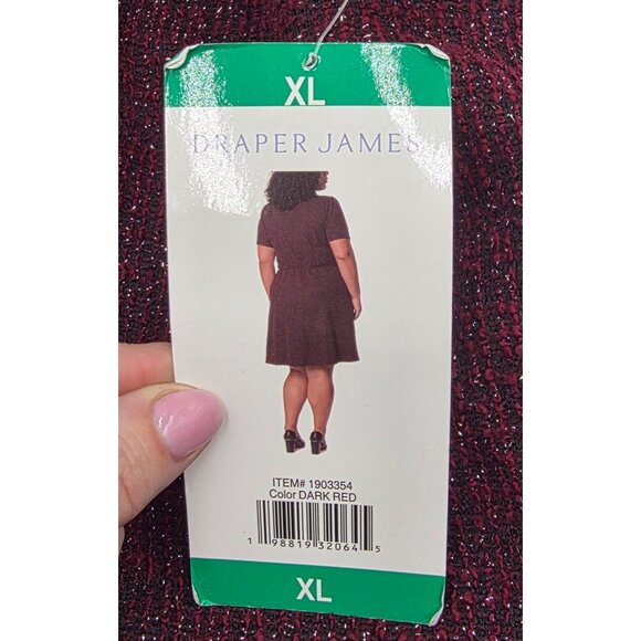 NWT Women's - Draper James Short Sleeve Boucle Dress, Size XL - Picture 9 of 11